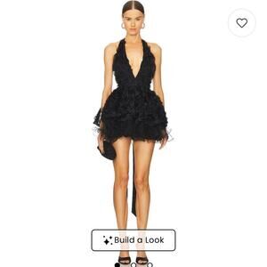 Rosie dress in black caviar